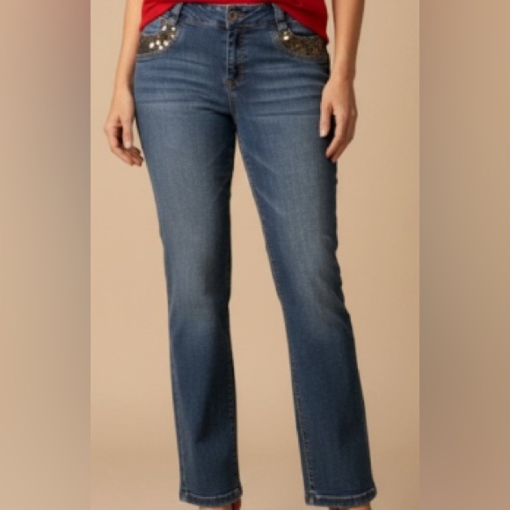 Vanilla Star jeans with sequins pockets size 14p